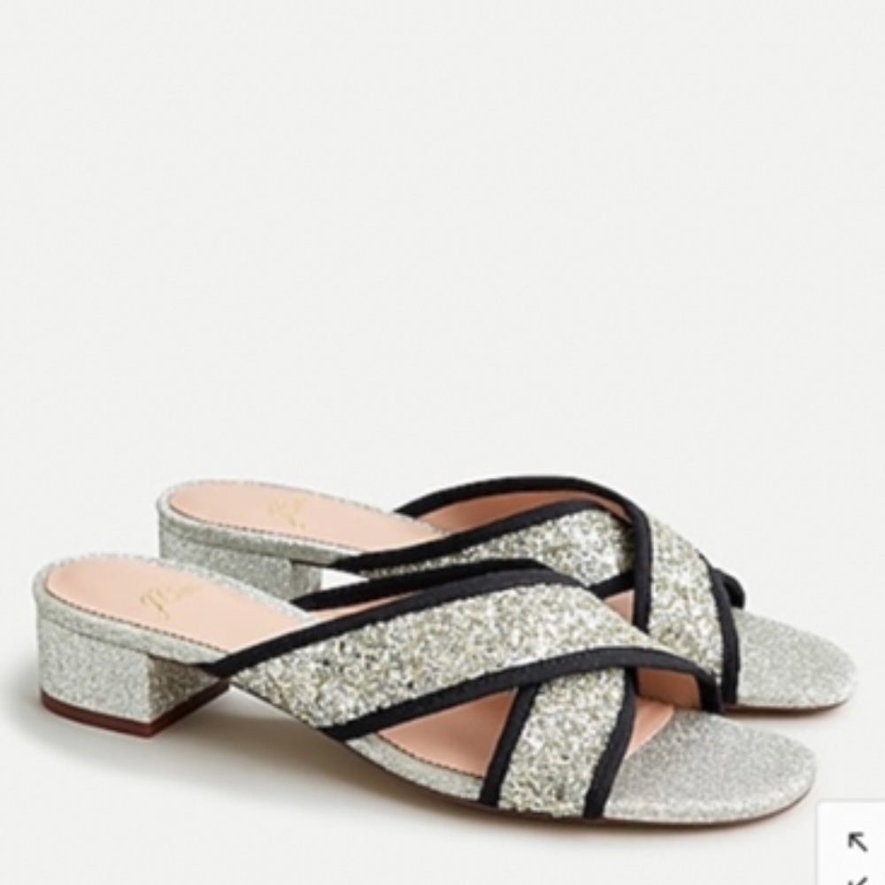 J.Crew Silver Strap Sandal - Picture 1 of 5